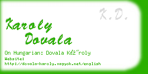 karoly dovala business card